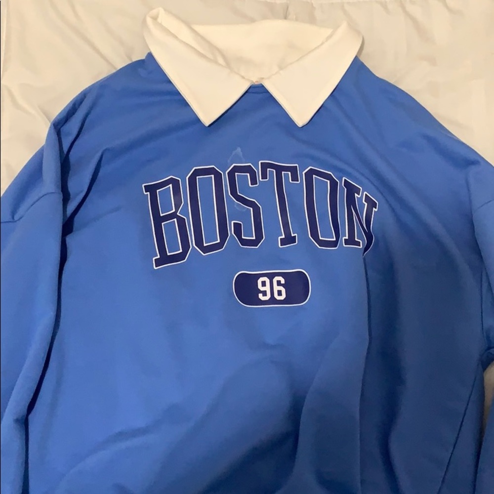 Blue sweater shirt